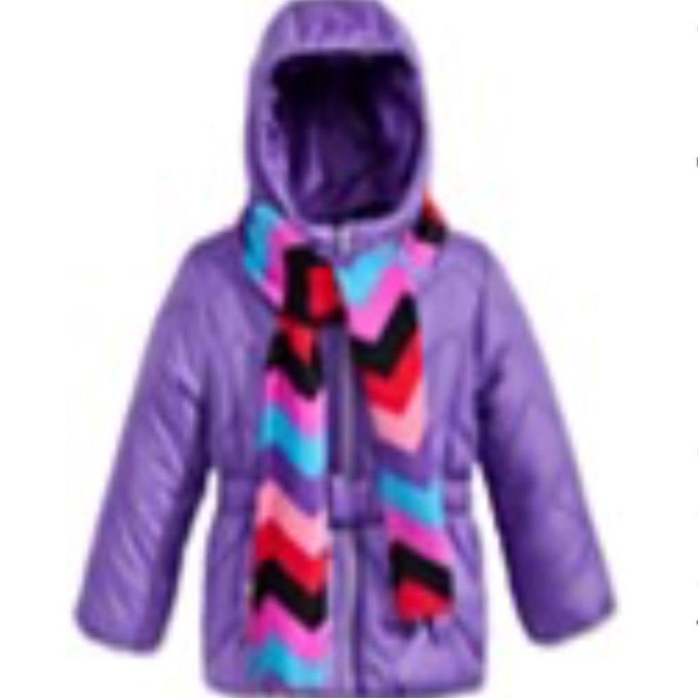 Quilted Puffer jacket and scarf set